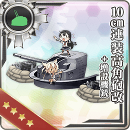 10cm連装高角砲改+増設機銃