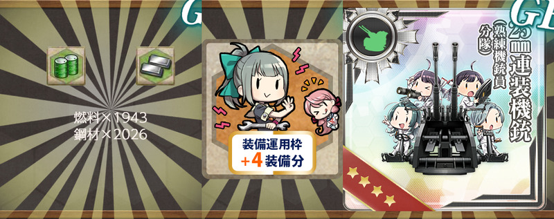報酬(「涼波改二」ラバウルより抜錨せよ！