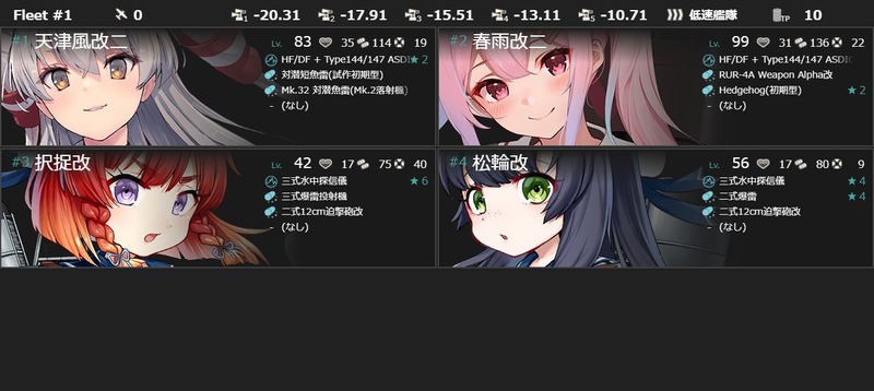 編成(#1-5)：【期間限定任務】春の旗艦は……私だからっ！