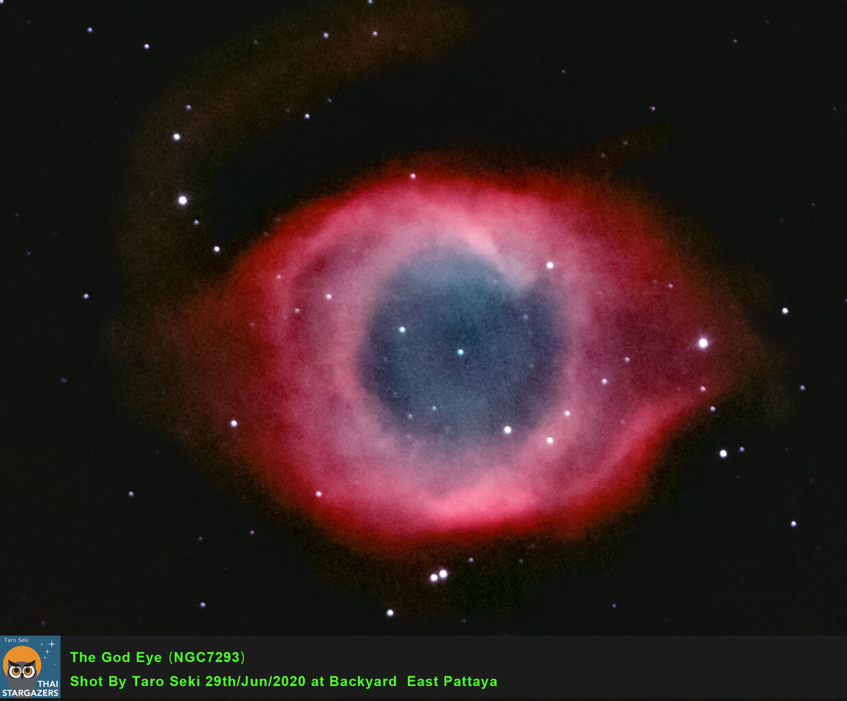 1370mm The God Eye Helix Nebula 神の目 らせん状星雲 Ngc7293 Reprocess Astropical