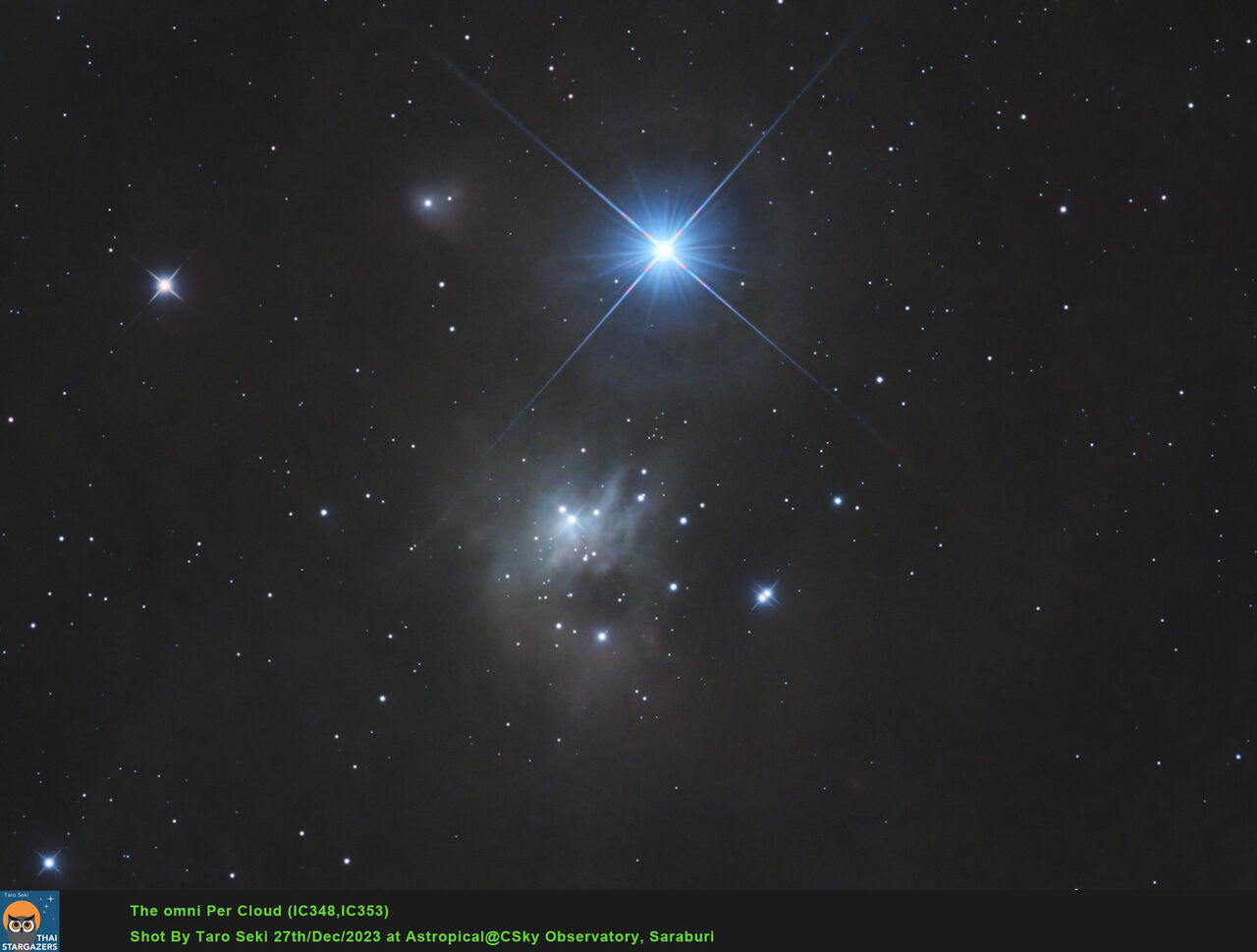 1340mm) The omni Per Cloud (ペルセウス座Omni星・星団) IC348,IC353