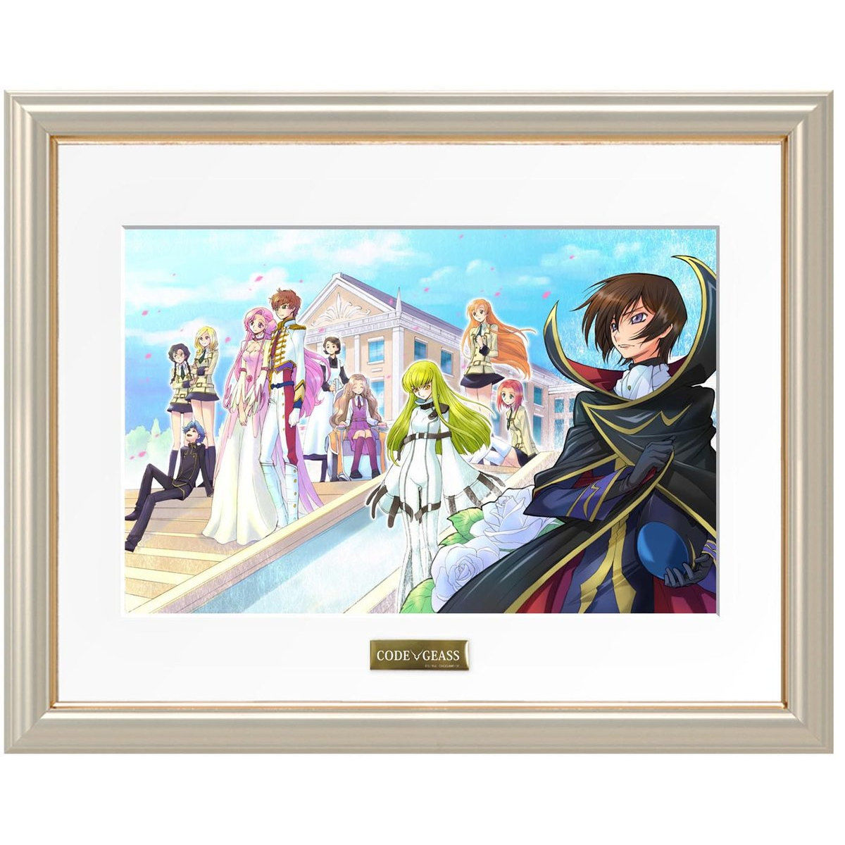 コードギアス 反逆のルルーシュ バンダイビジュアルクラブ Dvd Boxで描き下ろされた貴重なイラストを使用した額装入り複製原画 登場 フィギュア情報