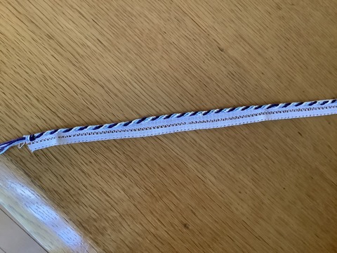 バテンレースのテープに貼り付けたら