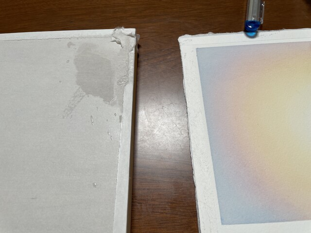 水彩画 水張りテープを剥がして 自力で水張りしてみた あすか倶楽部 セミリタイア主婦の多趣味生活