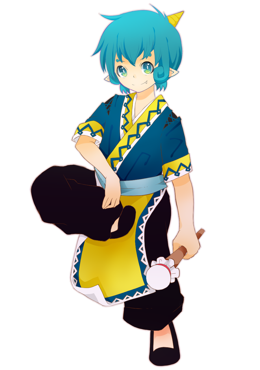 自作ゲームキャラのイラスト するめを食べながら