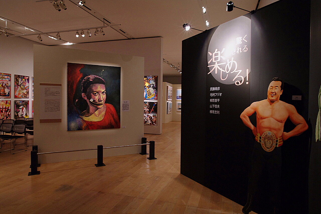 【一点物現代アート】宇宙人たちの絵【F8号】 一点物現代アート】宇宙人たちの絵【F8号】