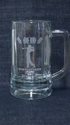 サンドブラスト「作品」ビールジョッキ(ゴルフコンペ副賞)