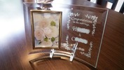 サンドブラスト作品「フォトフレーム」入籍(結婚)記念