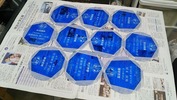 サンドブラスト作業中(丸型ラウンド盾)残り18(10)