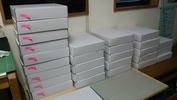 サンドブラスト作業中(丸型ラウンド盾)残り18出し