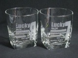 サンドブラスト作品(ロックグラス角)コンペ賞品