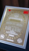 サンドブラスト作品「額入りミラー」完成