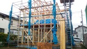 工事進捗(20140420)構造部建て込み西面
