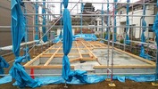 工事進捗(20140419)土台敷き込み道路面