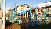 工事進捗(20140422)野地板張り