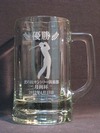 サンドブラスト作品(ビールジョッキ)北の杜CC月例杯(4月)