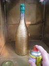 サンドブラスト制作中(ボトル;塗装)