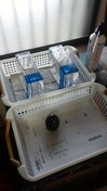 サンドブラスト「作業中」花瓶、御影石