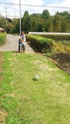 スイカ割り(20140815)3回回って...