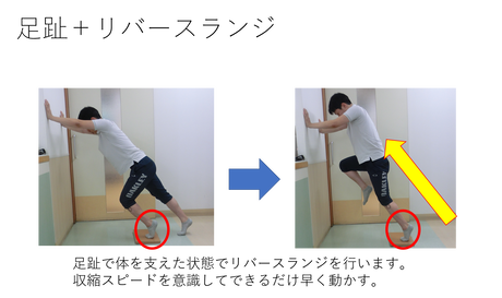 足趾+リバースランジ
