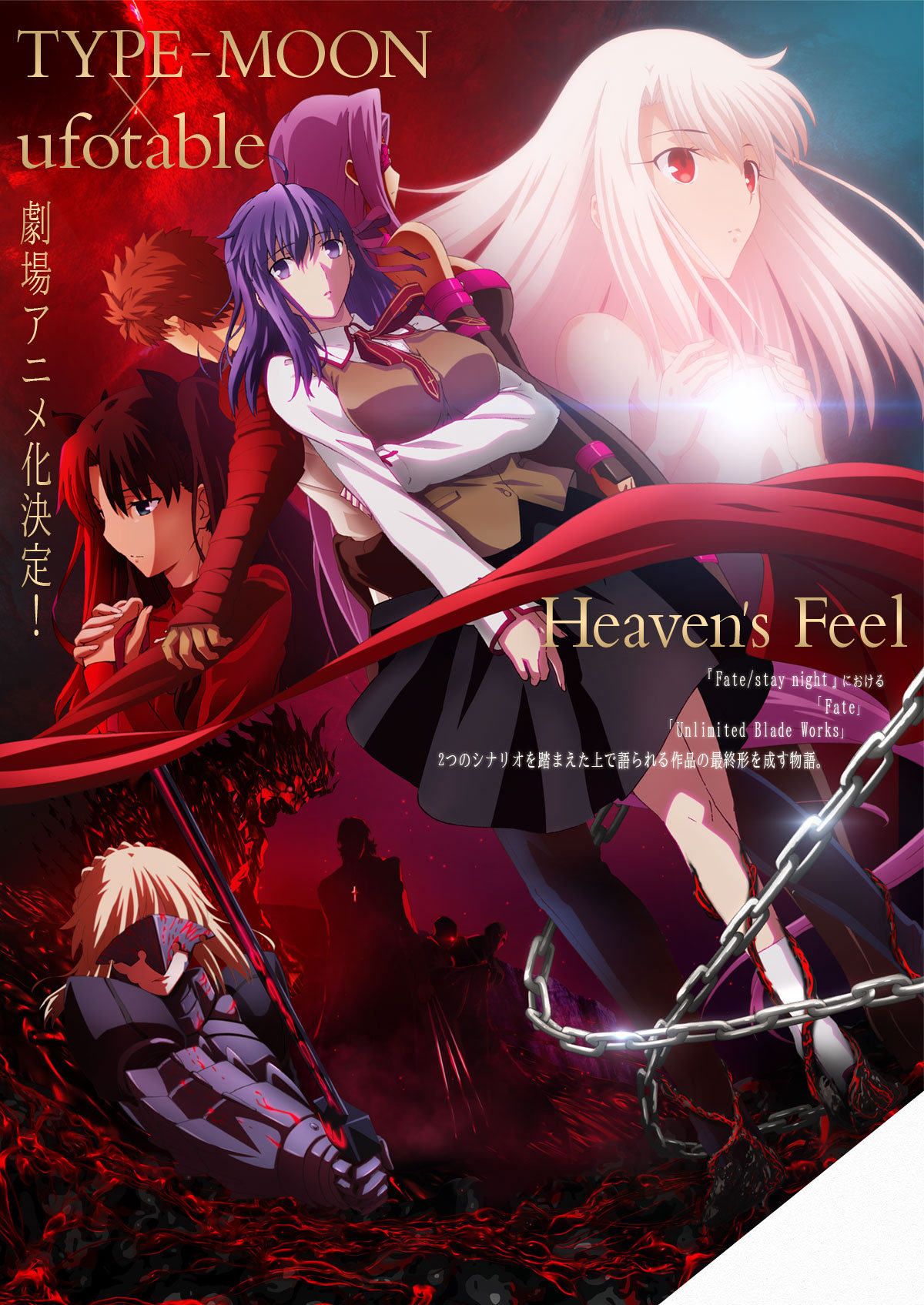 Fate Stay Night Heaven S Feel劇場アニメ化きたああああああああ 秋アニメはubw 主題歌はkalafina あつともblog ヽ W ﾉ