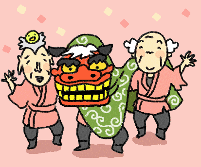 $あつをの4コマ漫画:ねりきり.おはぎ.さくらもち