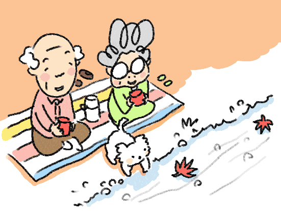 $あつをの4コマ漫画:ねりきり.おはぎ.さくらもち