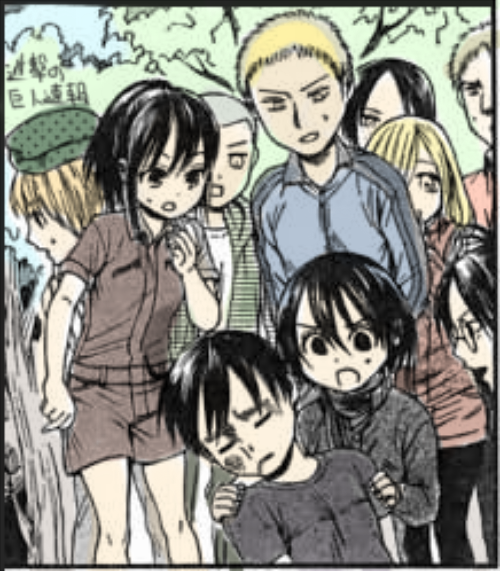 進撃巨人中学校のイラスト