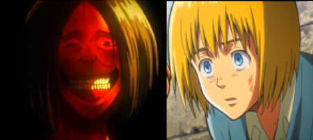 アルミンとエレンの母ちゃんを襲った巨人比較
