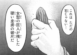 女型の巨人が残した破片
