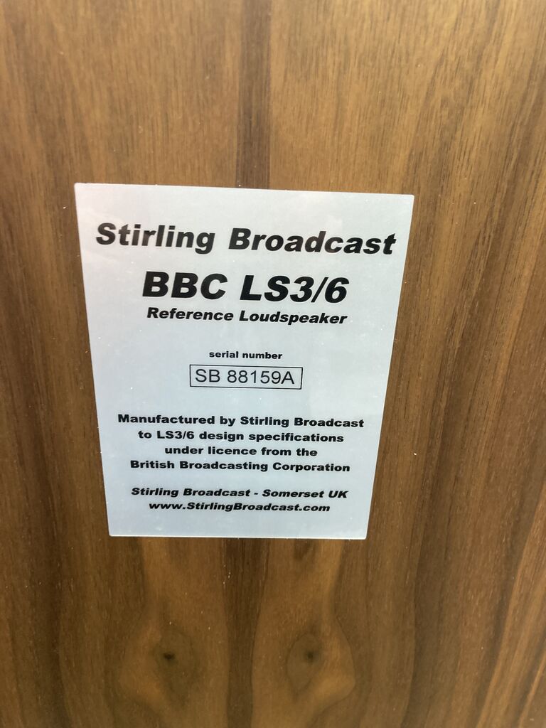 Stirling Broadcast LS3/6 店頭デモ機販売します : オーディオユニオン