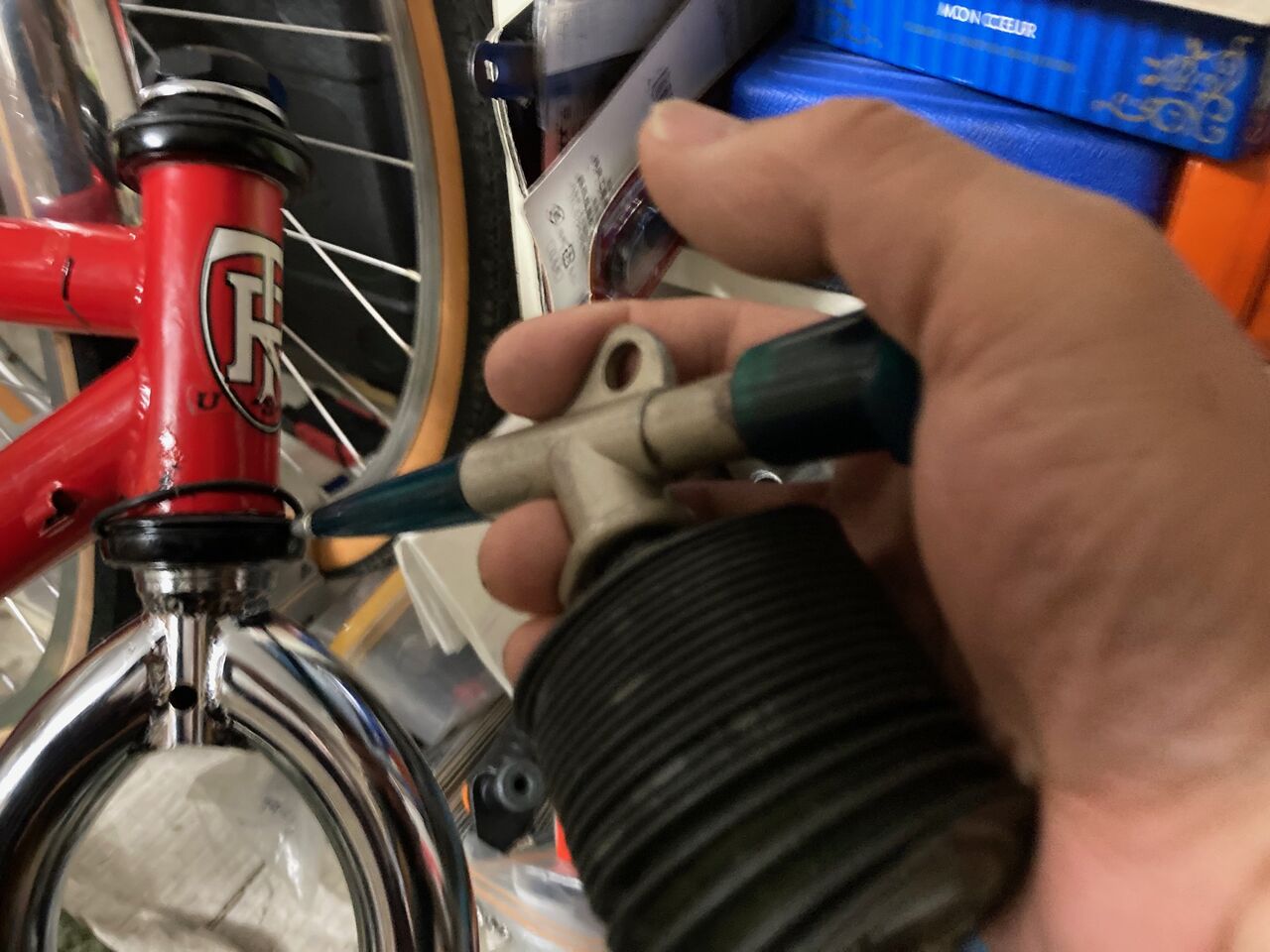 サンツアーXC Proヘッドセット装着完了 : austintexasの自転車日誌