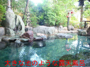 大きな池のような露天風呂