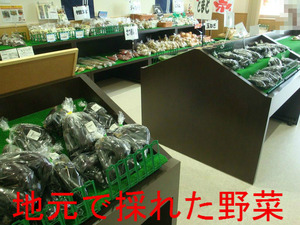 地元で採れた野菜の販売