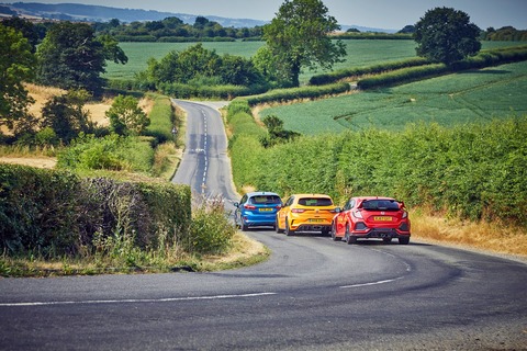 Fiesta ST vs Civic R vs Megane RS rear