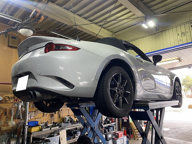 滋賀オートライフハノ マツダ「ロードスター」(ND)のワンオフマフラー