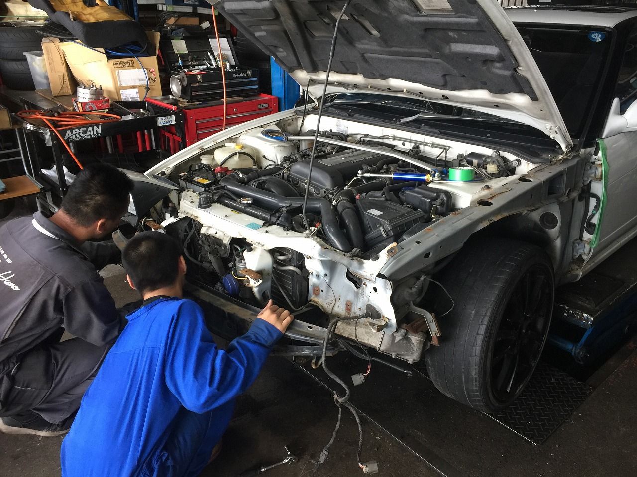 180SXの事故修理 : オートライフハノ オフィシャルブログ