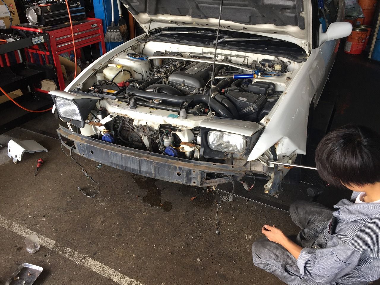 180SXの事故修理 : オートライフハノ オフィシャルブログ