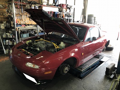 ロードスター Na6ce の車検 整備とタイベル交換 オートライフハノ オフィシャルブログ