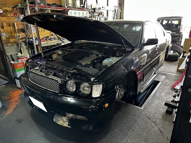 滋賀オートライフハノ Y33セドリックの車検＆整備とオイル交換 