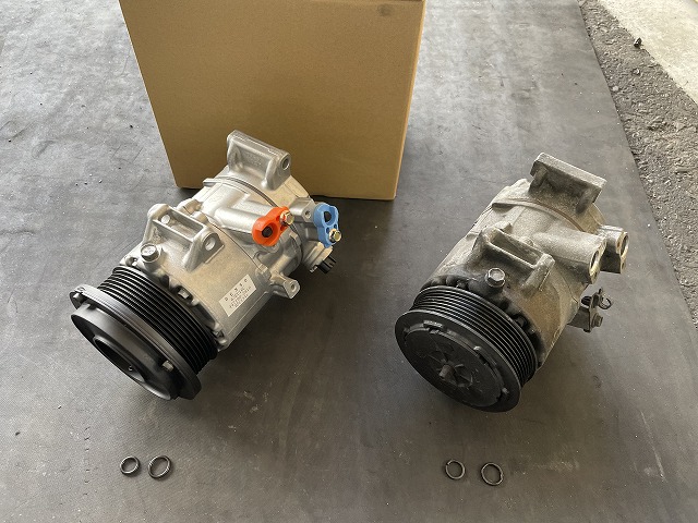 滋賀オートライフハノ トヨタ「エスティマ」(ACR30W)のエアコン修理
