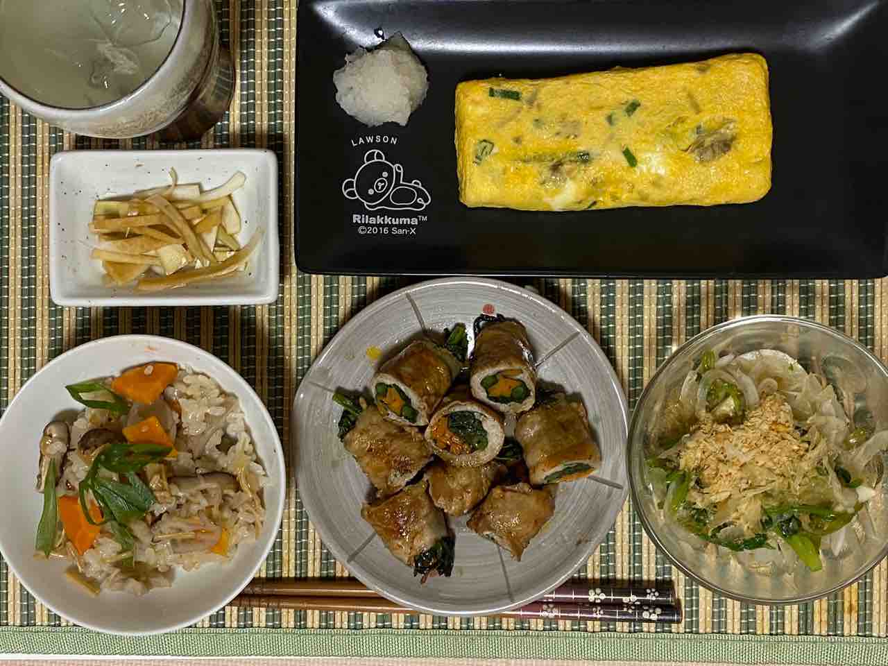 晩御飯備忘録 なめたけとれんこんの炊き込みご飯 三十路女の酒と食と旅