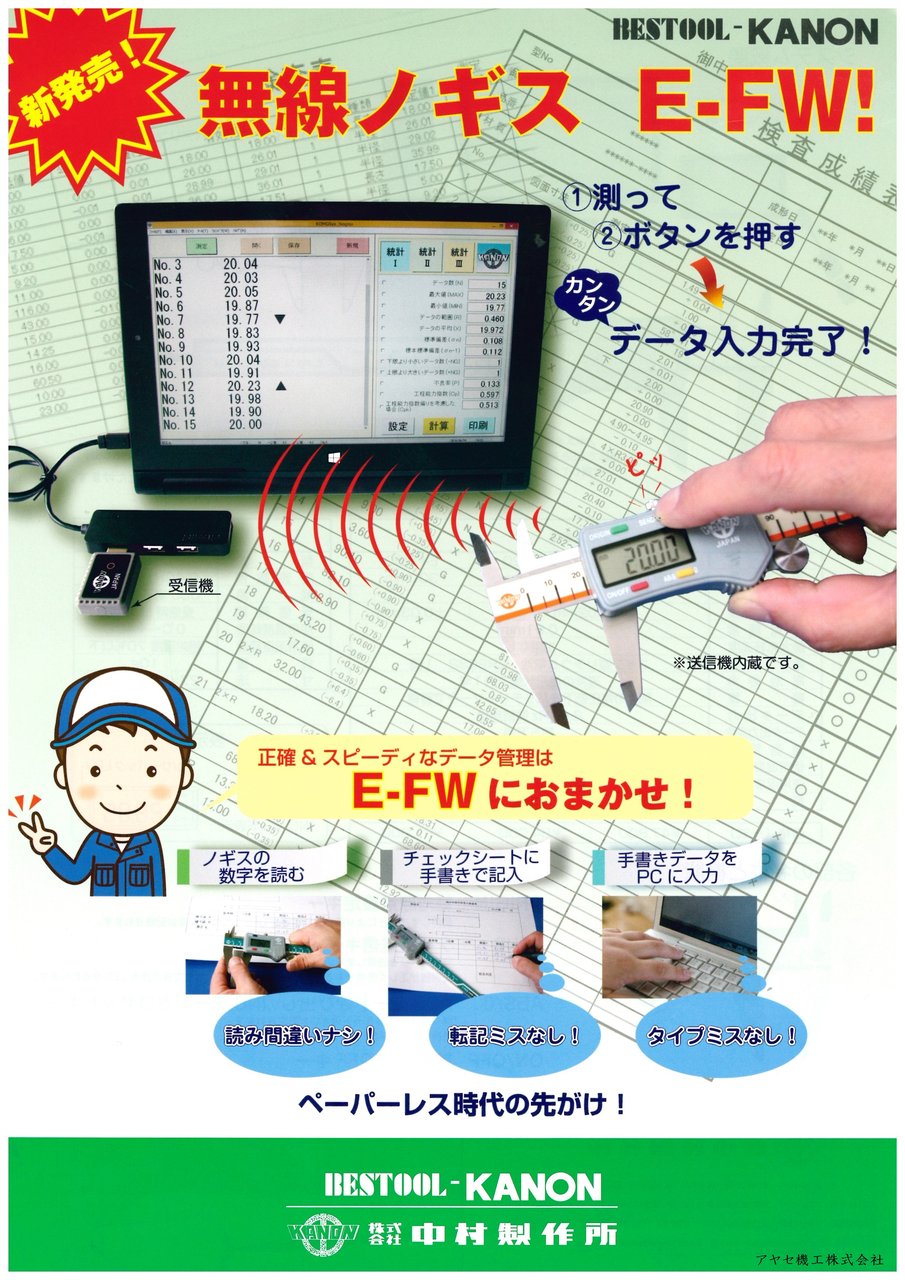カノン コンパクトワイヤレスデ−タ送信デジタルノギスＥ−ＦＷ EFW30