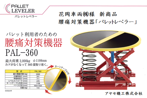 花岡社長㈱ パレットレベラー アヤセ機工