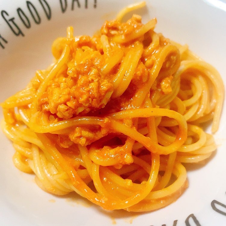 パスタランチ 鶏ミンチのケチャたまパスタ 料理家あゆのダイエットごはん