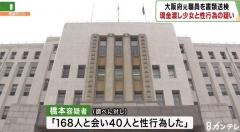 「168人と会い、40人と性行為」大阪府の元職員、児童買春で書類送検 携帯には300人以上の連絡先も