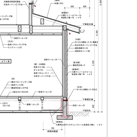 基礎断面図面