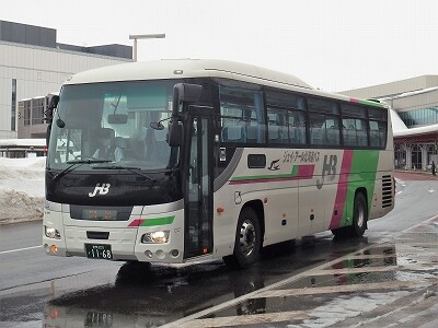 道南バス　「高速ひだか号」　フロントステッカー　北海道　札幌駅〜日高ターミナル 2022年2月27日ジェイ・アール北海道バス 特急ひだか優駿号（浦河