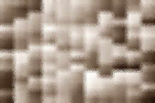 ミニスカスタイル：瑞々しい感性が織りなす色彩のノイズ。セピア調のモザイクに包まれた印象的な一瞬。反転する色彩の中で際立つシルエットが存在感を放つ