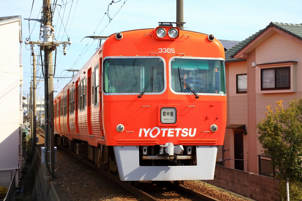 伊予鉄道郡中線 松山空港からこんにちは 伊予鉄道郡中線 松山空港からこんにちは